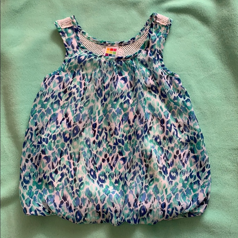 Leopard Print, Bubble Hem Tank